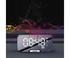 Skaitmeninis veidrodinis žadintuvas su Bluetooth garsiakalbiu ir FM radiju