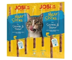 Skanėstas katėms JOSICAT Meat Sticks, su lašiša ir upėtakiu, 35 g