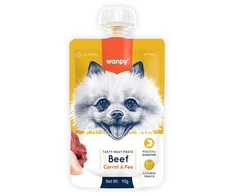 Skanėstas šunims WANPY mėsos pasta, su antiena, morkomis ir žirneliais, 90 g