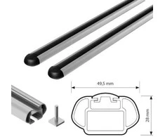 Skersiniai Alumia N15027 Nordrive 2 vnt./L140cm maks.100kg/aluminin.