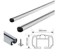 Skersiniai Helio N15074 Nordrive 2 vnt./L108cm maks.90kg/aluminin.