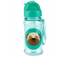 Skip Hop Zoo Mops bidonas su šiaudeliu 355ml
