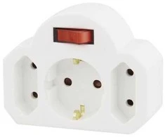 Skirstyt.el.lizdui su jung. Emos 230V/10A/2x2.5A baltas