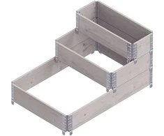 Skirtingų lygių dėžė gėlėms Upyard 120x80x58.5cm medinė/pilka