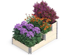 Skirtingų lygių dėžė gėlėms Upyard 120x80x58.5cm medinė/natūralios sp.