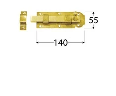 Skląstis W140, 140 x 55 mm, geltonai cinkuotas