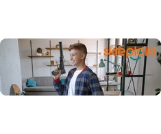 Skleplolki METALINIS PLASTIKAS BB pistoletas su duslintuvu + NEMOKAMAI 800 KAMULIŲ