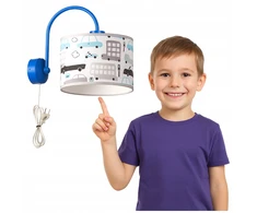 Skylighting LAMPA ŚCIENNA KINKIET DZIECIĘCY SAMOCHODY AUTKA NIEBIESKIE EDISON LED E27