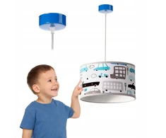 Skylighting LAMPA WISZĄCA ŻYRANDOL SUFITOWA AUTKA NIEBIESKIE LED LAMPY ŻYRANDOLE ABAŻUR
