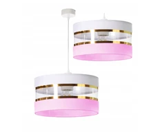 Skylighting VAIKŲ MERGAITĖS pakabinama lempa BALTOS RAUŽOS AUKSO JUOSTOS EDISON LED E27