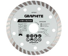 Šlifavimo diskai GRAPHITE, 125 mm, K60, fibra pluoštas, 3 vnt.