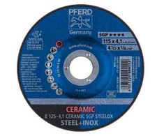 Šlifavimo diskas PFERD E 125-4,1 Ceramic SGP Steelox