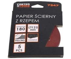 Faster Tools Šlifavimo diskas Velcro 125mm Grūdėtumas 180 (5 vnt.)