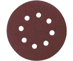 Šlifavimo diskeliai CORTEX, 125 mm, 8 skylės, F180, su veliūru, 5 vnt.
