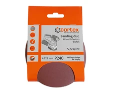 Šlifavimo diskeliai CORTEX, 125 mm, F240, su veliūru, 5 vnt.
