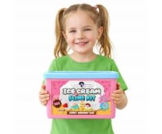 „Slime Play“ tešlos gaminimo vaikams „Creative Factory“ ledų bandelių rinkinys