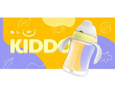 SLIPI KIDDO | Butelis, vandens butelis, puodelis su pasvertu šiaudeliu, Vanduo vaikams 6M