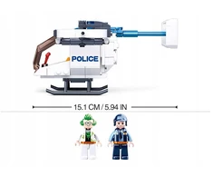 Sluban Construction Blocks Policijos malūnsparnis dronas 161 vnt. Vaikų diena