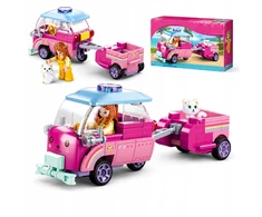 Sluban Construction Bricks Automobilis su priekaba Girls Dream B0921C 116 vnt.