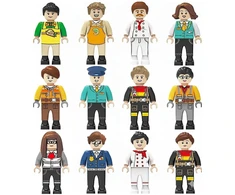 Sluban FIGURINES x12 8099 miesto kvartalų figūrėlių automobilio policininko figūrėlių rinkinys