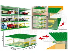 Sluban GARAŽAS XL 2440 blokų stovėjimo aikštelė, seklios konstrukcijos vitrinos automobiliams