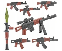 Sluban GINKLAI + LAUNCHER 1024 - blokuoja ginklus, šautuvus, armijos tankus