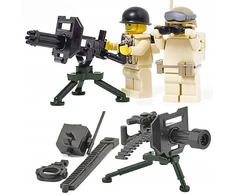 Sluban MINIGUN blokai ginklai ginklai armijos kariuomenės figūrėlės šautuvas vaikams veiksmo figūrėlė