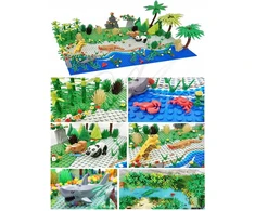 Sluban NUOLAIDA - RINKINYS 50cm DŽIUNGLIŲ KALULAI gyvūnų ūkio dinozaurų figūrėlės