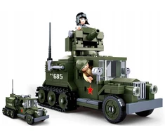 Sluban Plytos GAZ-60 Sunkvežimių TRANSPORTER Vikšrai patrankos MORTAR 2 FIGURINES