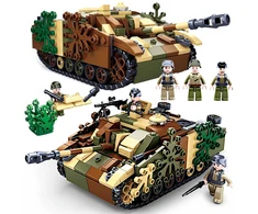 Sluban Plytos TANK StuG.III Vokiškas naikintojų maskavimas 3 MOVEBLE FIGURINES
