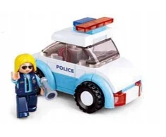 Sluban policijos automobilio konstravimo rinkinys su policininke