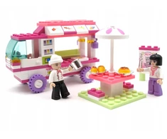 Sluban statybiniai blokai Food Truck Ledainė B0155 Snack Car 102 vnt