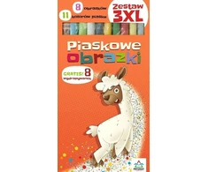Smėlio paveikslų rinkinys 3XL smėlio piešimas 8 paveikslai 11 spalvų