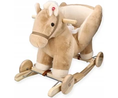 Smėlio spalvos Pegasus rokeris/važinėjimas su sėdyne ir garsu Adam Toys