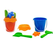 Smėlio žaislų rinkinys, su kibirėliu ir formele, 14 cm