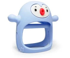 SMILY MIA Silikoninis kramtomoji žaislas kūdikiams Pingvinas Buddy Light Mėlyna
