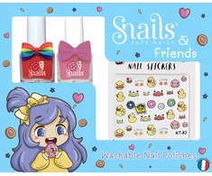 Snails Vaikiškas nagų dekoravimo rinkinys DUCKIE lakai, lipdukai, Sraigės