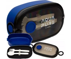 Śniadaniówka Astra Aqua Pure mėlyna 900 ml ze sztućcami