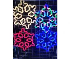 Snieguolės neoninis LED raudonas Kalėdinis žvaigždės formos papuošalas 261-8R