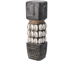 Sodo dekoras Etnic 11x11x34.5 pilkas