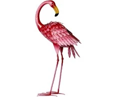 Sodo dekoras Flamingas 74x41x16.5cm metalinis