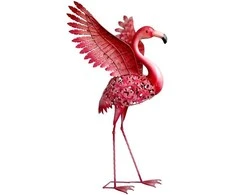 Sodo dekoras Flamingas 95x49x42cm metalinis