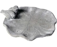 Sodo dekoras-paukščių vonelė Lotoso lapas 31x29x8.5cm