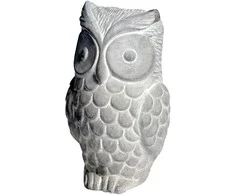 Sodo dekoras Pelėda Mega 11x9x18cm pilkas