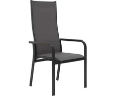 Sodo krėslas reguliuojama atkalte 60x68x113cm pilkas