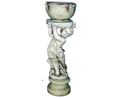 Sodo skulptūra-gėlių vazonas Berniukas D27cm H105cm