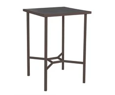 Sodo stalas 70x70x103cm juodas/rudas