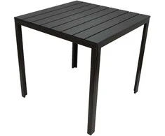 Sodo stalas 78x78x74cm juodas/rudas