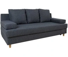 Home4You Sofa-lova VELLA su daiktadėže, tamsiai pilka.