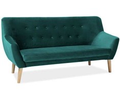 Fotelis Signal Meble Sofa NORDIC 3 VELVET, žalia